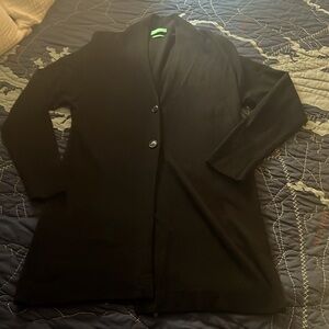 Cashmere blend black cardigan sweater